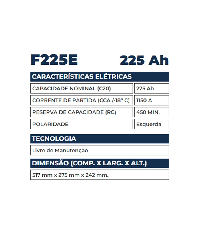 Bateria Kondor 225Ah - F225E - Imagem 2
